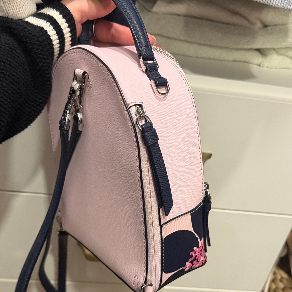 Kate Spade Floral Mini Bag in Pink and Navy - Picture 3 of 5